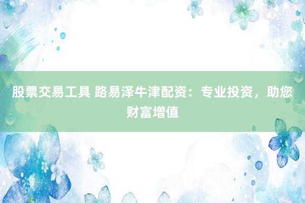 股票交易工具 路易泽牛津配资：专业投资，助您财富增值