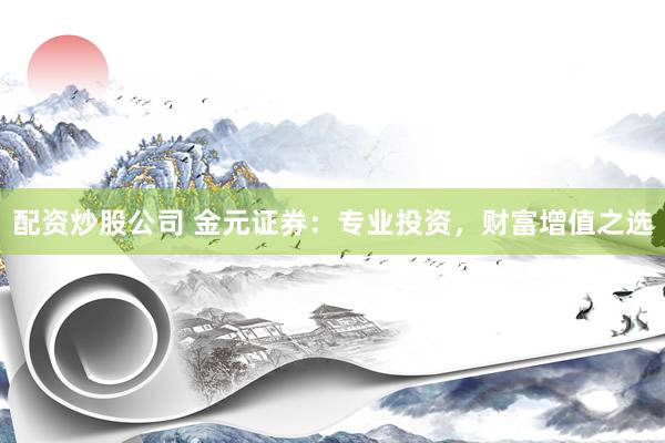 配资炒股公司 金元证券：专业投资，财富增值之选
