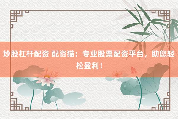 炒股杠杆配资 配资猫：专业股票配资平台，助您轻松盈利！