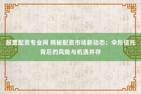 股票配资专业网 揭秘配资市场新动态：伞形信托背后的风险与机遇并存