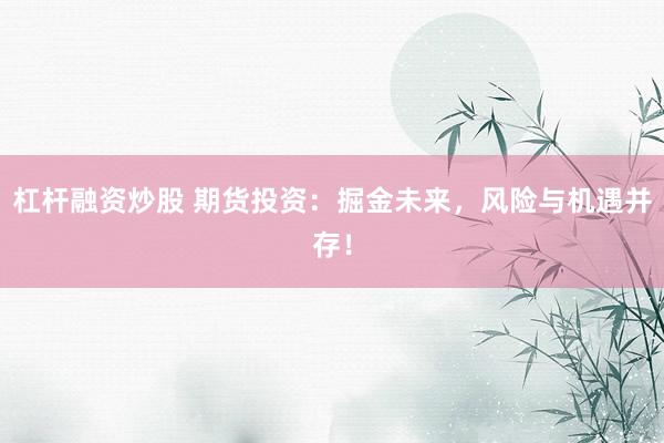杠杆融资炒股 期货投资：掘金未来，风险与机遇并存！