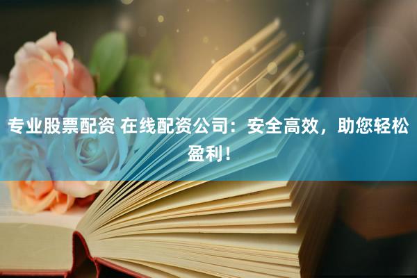专业股票配资 在线配资公司：安全高效，助您轻松盈利！