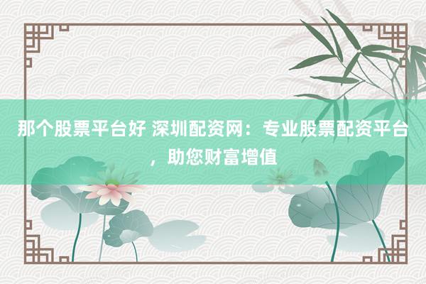 那个股票平台好 深圳配资网：专业股票配资平台，助您财富增值