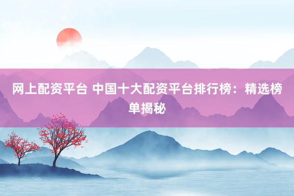 网上配资平台 中国十大配资平台排行榜：精选榜单揭秘