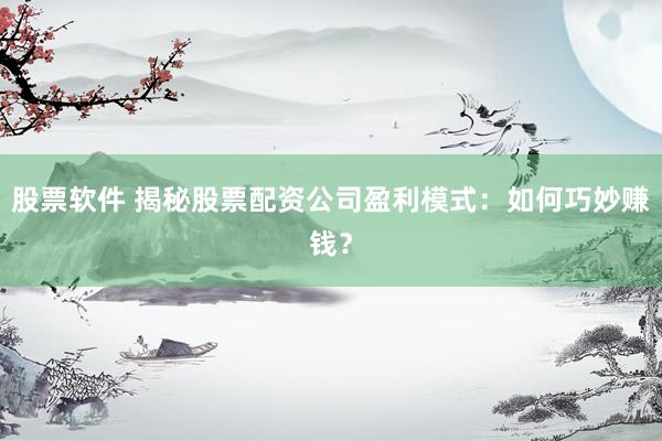 股票软件 揭秘股票配资公司盈利模式：如何巧妙赚钱？